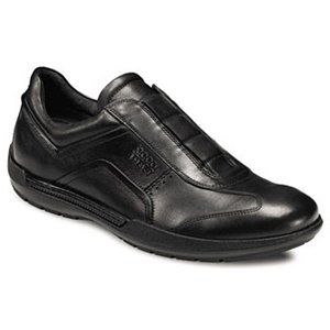 Ecco MenS Welt Sneaker Slip On Oxford,Black,46 EU/12 12.5 M US Shoes