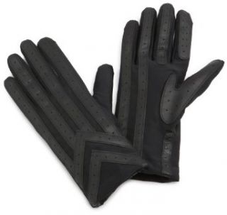 Isotoner Mens Spandex Glove With Leather Palm Strips