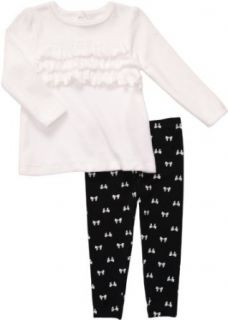 Carters Toddler Tunic & Pant Set   Bows 5T Clothing