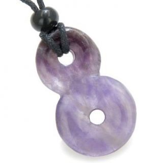Infinity Healing Magic Powers Knot Amulet Amethyst Crystal