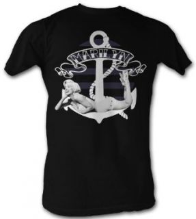 Marilyn Monroe T shirt Anchor Adult Black Tee Shirt
