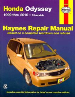 Haynes Honda Odyssey Repair Manual 1999 Thru 2010, All Models Based