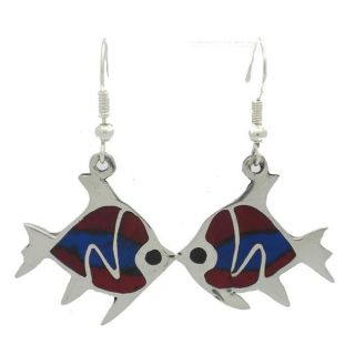 Alpaca Silver Inlaid Fish Earrings (Mexico) Today $17.99 5.0 (1