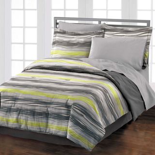 Motion 4 piece Comforter Set with Bedskirt