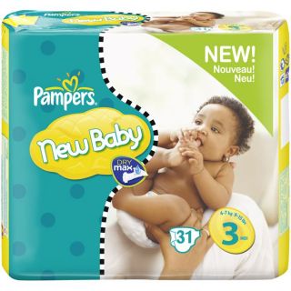 PAMPERS New Baby   Paquet de 31 couches   Taille 3   A partir de 4 kg