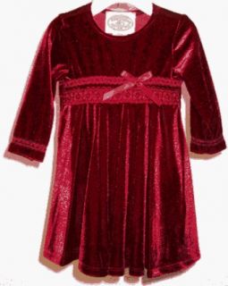 Plum Pudding Red Velvet Holiday Dress for Infants