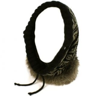 Faux Fur Hoodie Pullover Headscarf Knit Loop Neckwarmer