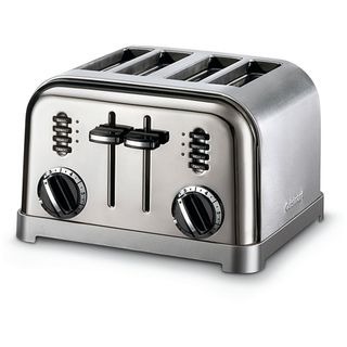Cuisinart CPT 180BCH Brushed Stainless/Black Metal Classic 4 Slice