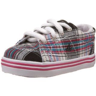  Sider Infant Castaway Sneaker,Black/Pink Plaid,1 M US Infant Shoes