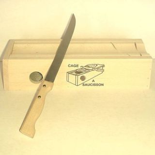 avec Couteau m.bois naturel   Boîte plumier en bois naturel clair 33