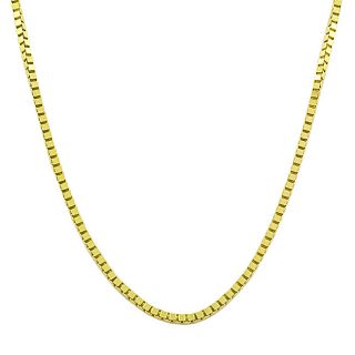 14k Yellow Gold 20 inch Hollow Box Chain Necklace