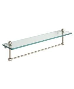 22 Inch Glass Bathroom Shelf with Towel Bar