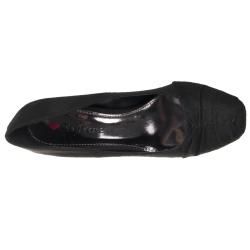 Riverberry Womens Array Black Ruched Toe Pumps