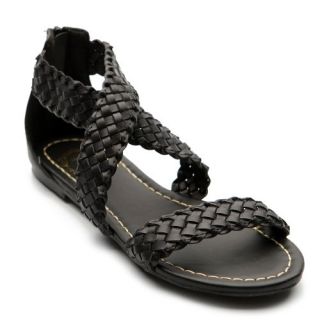 Ollio Womens Cross Braided Flat Sandal Shoes Shoes