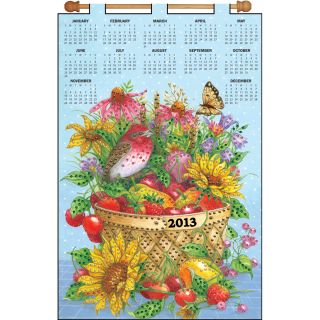 Bird Basket 2013 Calendar Felt Applique Kit 16X24