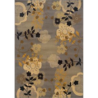 Grey/ Gold Transitional Area Rug (78 x 1010)