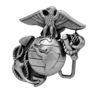 Buckle Rage Classic Pewter Marine Corps Eagle Globe Belt