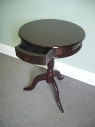 Mahogany Wood Round Side Table (Indonesia)