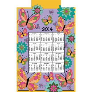 Butterflies 2014 Jeweled Felt Calendar Kit 16X24