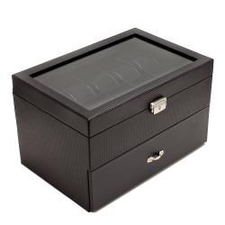 Pattern finish Glass Top One drawer 20 watch Case