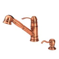 Fontaine Designer Pullout Antique Copper Kitchen Faucet