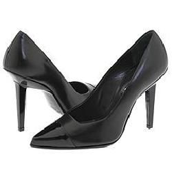 Calvin Klein Collection June Black Polished Patent Pumps/Heels