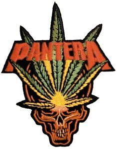 Pantera Skull & Pot Leaf Rock Music Band Embroidered iron