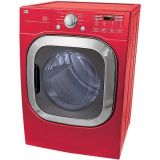 LG 7.4 cubic foot Front Control Red Electric Dryer