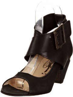 London Womens Guile Ankle Wrap Pump,Black/Black,39 EU/8 M US Shoes