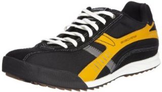 SKECHERS Mens Ascoli Allied (Black/Gold 13.0 M) Shoes