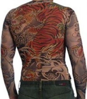 Mens Sleeves Full Body Tattoo Shirt (Tiger) Clothing