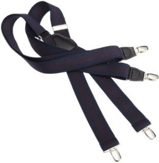 Dockers Mens Small Striped Suspenders, Navy, One Size