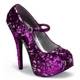 Sequins Maryjane W/Concealed Platform Fuchsia Silver Sequins Shoes