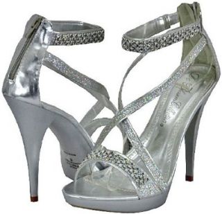  Blossom Beyonz 56 Silver Metallic Women Dress Sandals Shoes