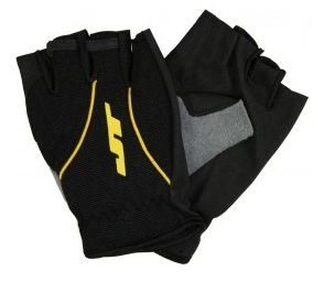 JT Carnivore Fingerless Paintball Gloves   Black w/ Yellow