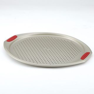 KitchenAid Gourmet Bakeware 13 Inch Pizza Crisper Pan with Red