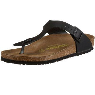 Birkenstock Thong Gizeh from Birko Flor in Black with a regular