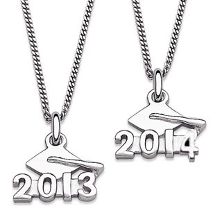 Sterling Silver 2013 or 2014 Graduation Necklace
