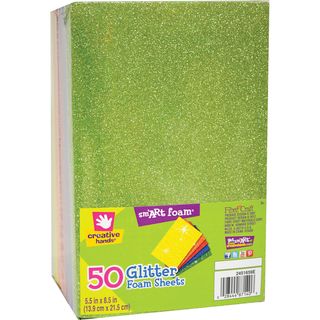 Glitter Foam Multi colored Sheet Stack (Pack of 50)