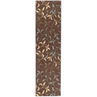 Non Skid Ottohome Brown Floral Leafs Runner Rug (18 x 411) Today $