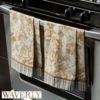 Waverly Tea Rose Toile Kitchen Towels (Pack of 4)