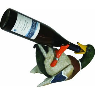 Hand painted Resin Duck Wine Bottle Holder