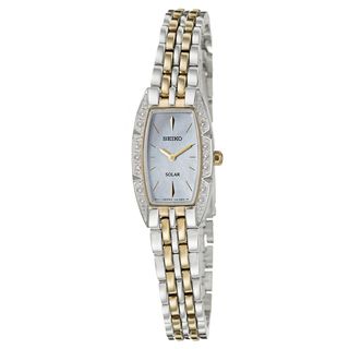 Seiko Womens Solar Stainless Steel and Yellow Goldplated Solar