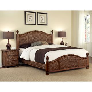 Marco Island Refined Cinnamon King size Bed and Night Stand