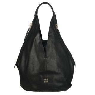 Givenchy Tinhan Small Black Leather Hobo Bag