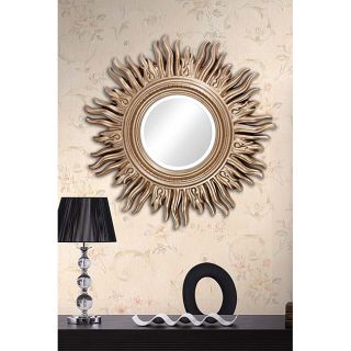 Beveled 34 inch Light gold Sun Mirror