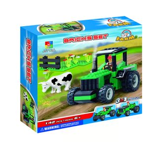 Fun Blocks Farm Tractor 3 in 1 Brick Set
