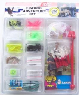 Eagle Claw Fishing Adventure Tackle Kit 100+ Piece Sports