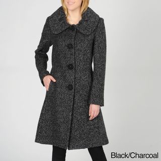 Ivanka Trump Womens Wool Blend Boucle Coat