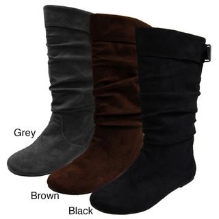 Glaze by Adi Womens Microsuede Slouchy MId calf Boots